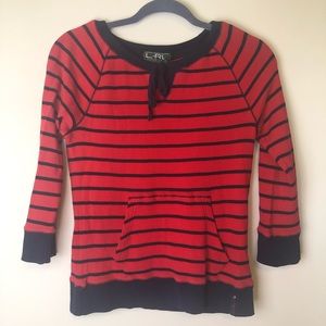Ralph Lauren Active 3/4 Sleeve Striped Shirt